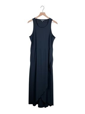 knee length dresses for ladies Coral Maxi Dress with Draped Top and Criss Cross Back main image 0